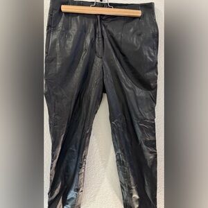 Express Black Leather Trousers